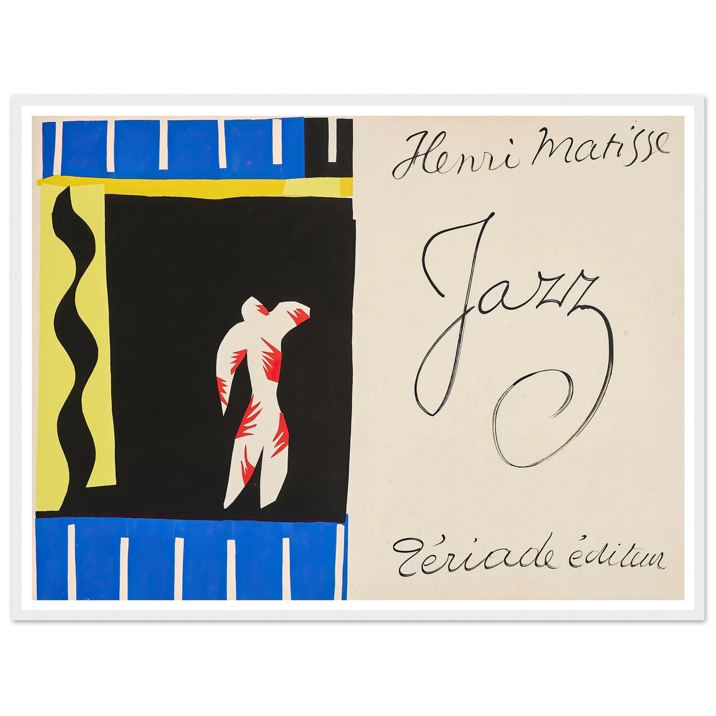 The clown (1947) Art Print | Henri Matisse - Framed Poster - 30x40 cm / 12x16″ - Black frame