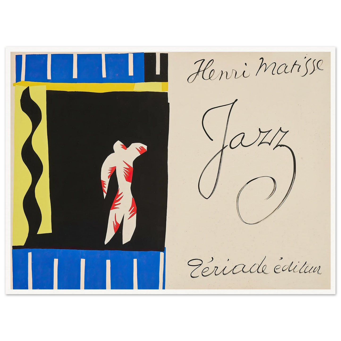 The clown (1947) Art Print | Henri Matisse - Framed Poster - 30x40 cm / 12x16″ - Black frame