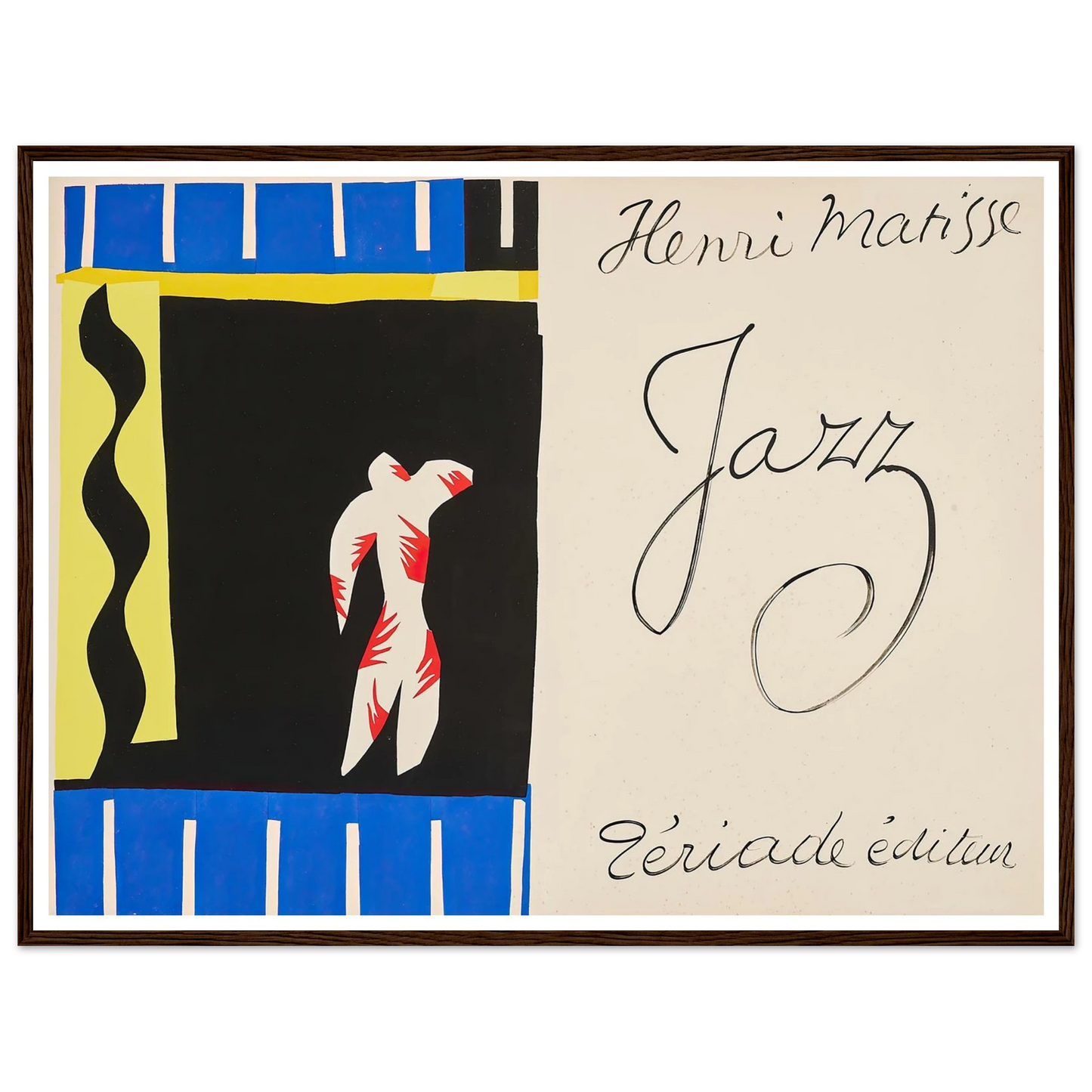 The clown (1947) Art Print | Henri Matisse - Framed Poster - 30x40 cm / 12x16″ - Black frame