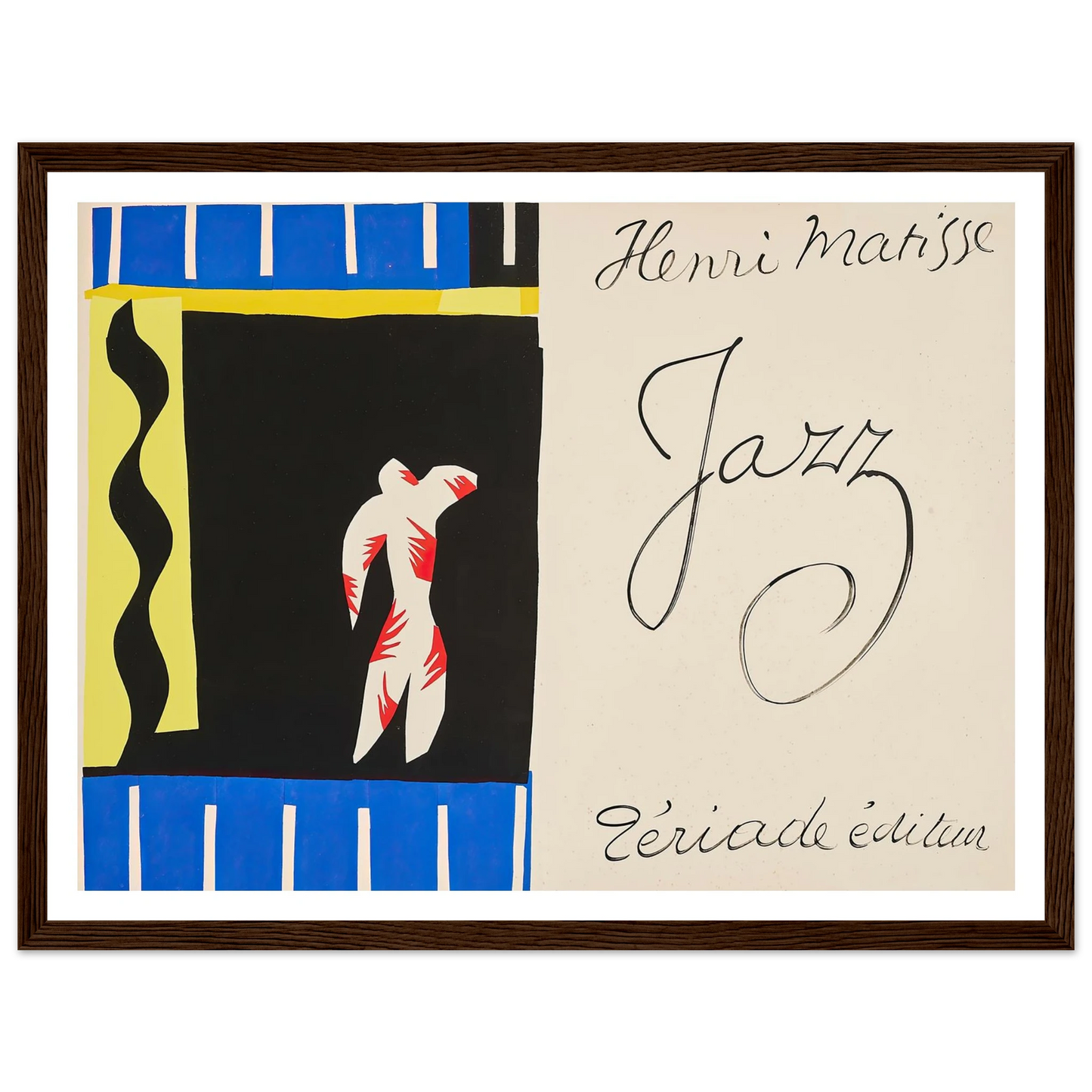 The clown (1947) Art Print | Henri Matisse - Framed Poster - 30x40 cm / 12x16″ - Black frame