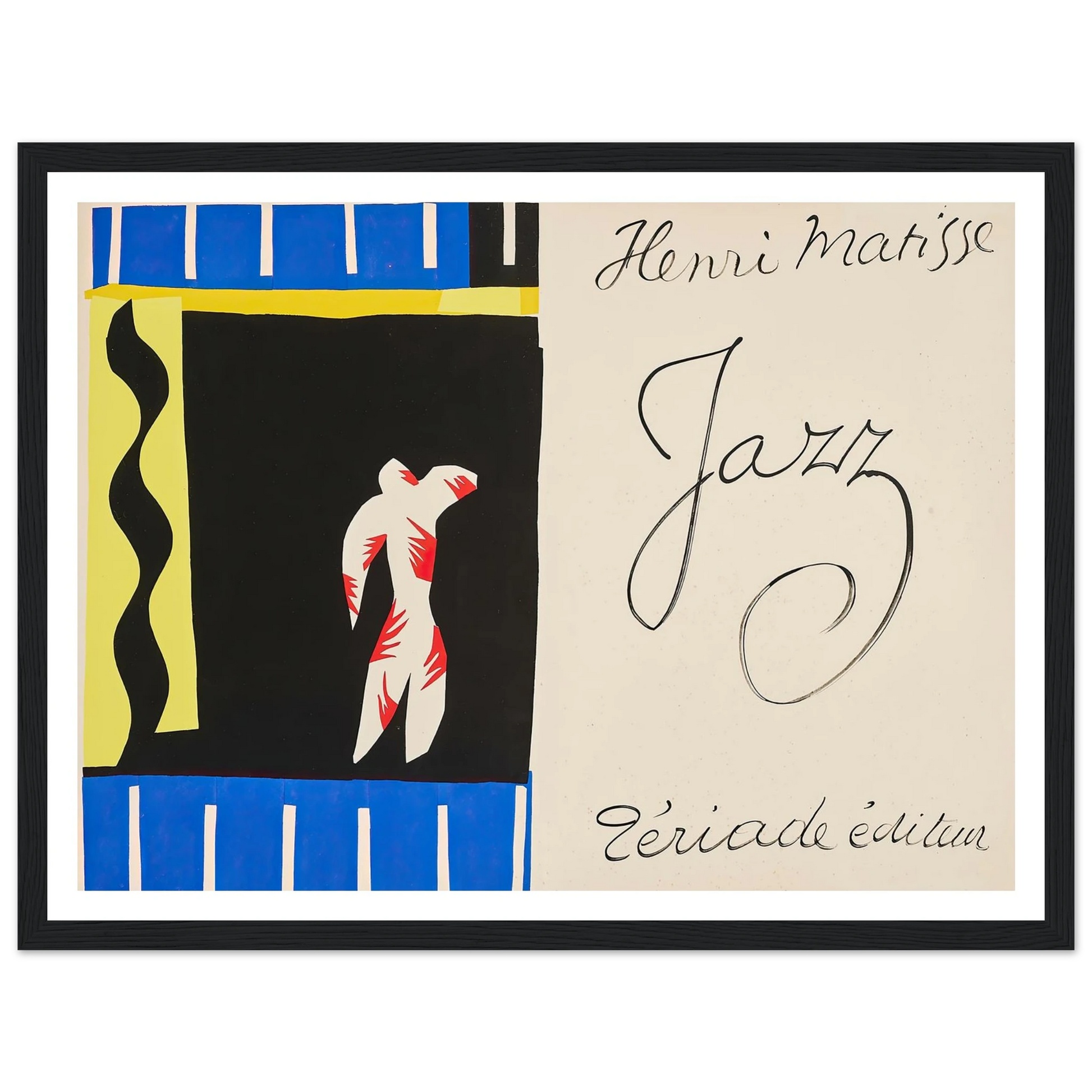 The clown (1947) Art Print | Henri Matisse - Framed Poster - 30x40 cm / 12x16″ - Black frame