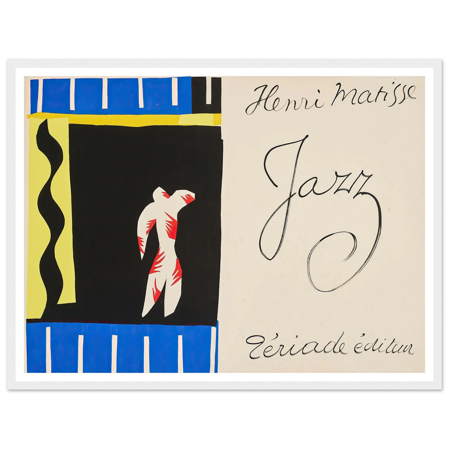 The clown (1947) Art Print | Henri Matisse - Framed Poster - 30x40 cm / 12x16″ - Black frame