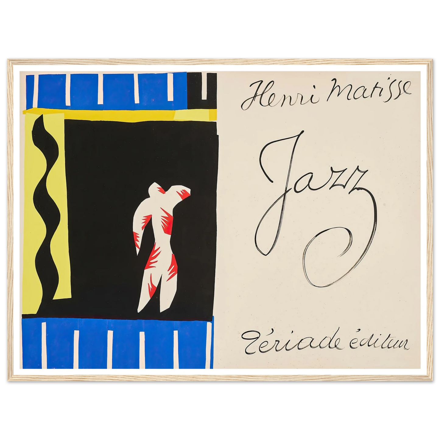 The clown (1947) Art Print | Henri Matisse - Framed Poster - 30x40 cm / 12x16″ - Black frame