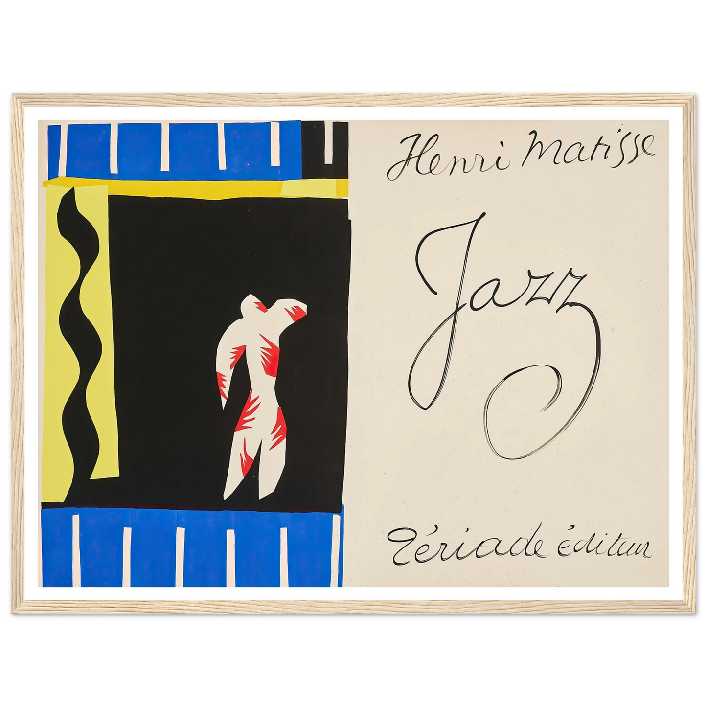 The clown (1947) Art Print | Henri Matisse - Framed Poster - 30x40 cm / 12x16″ - Black frame