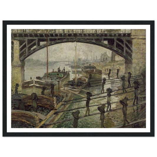 The Coalmen (circa 1875) Art Print | Claude Monet - Framed Poster - 30x40 cm / 12x16″ - Black frame
