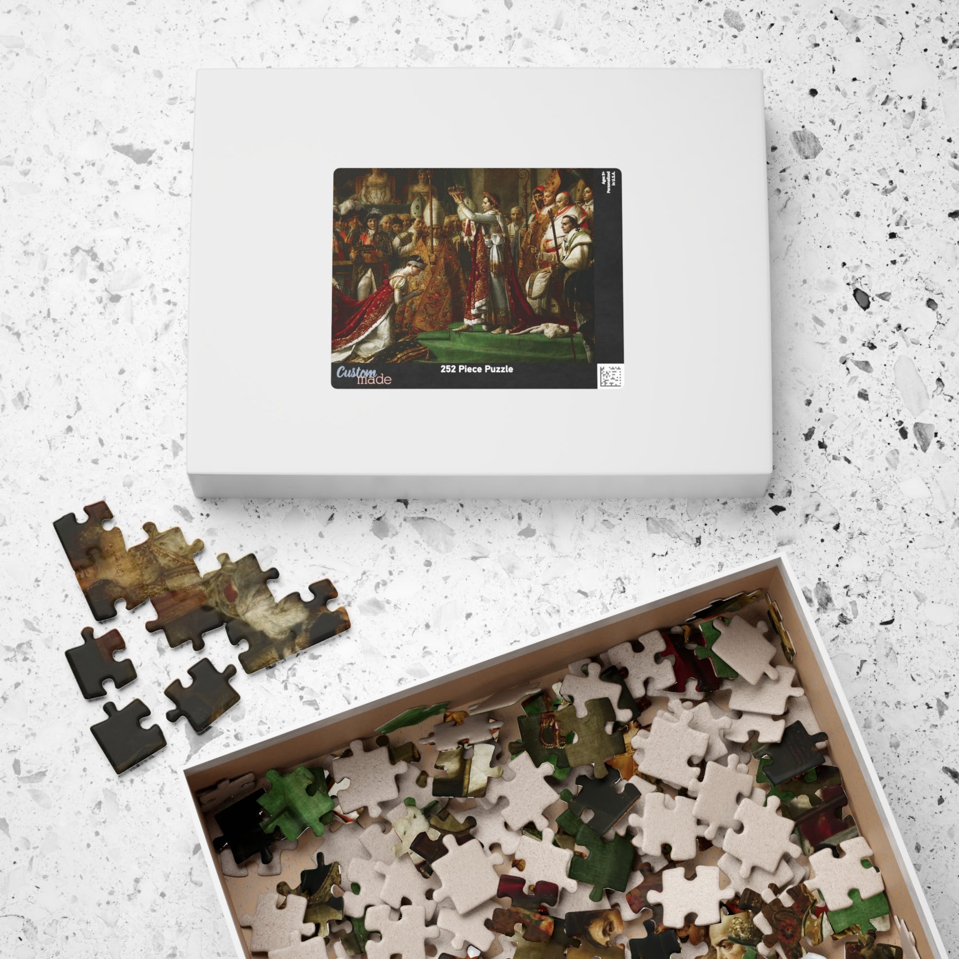 The coronation of Emperor Napoleon I Bonaparte Puzzle | Jacques Louis David - - 252 pcs (Horizontal) - 