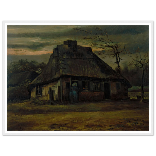 The cottage (1885) Art Print | Vincent van Gogh - Framed Poster - 30x40 cm / 12x16″ - Black frame