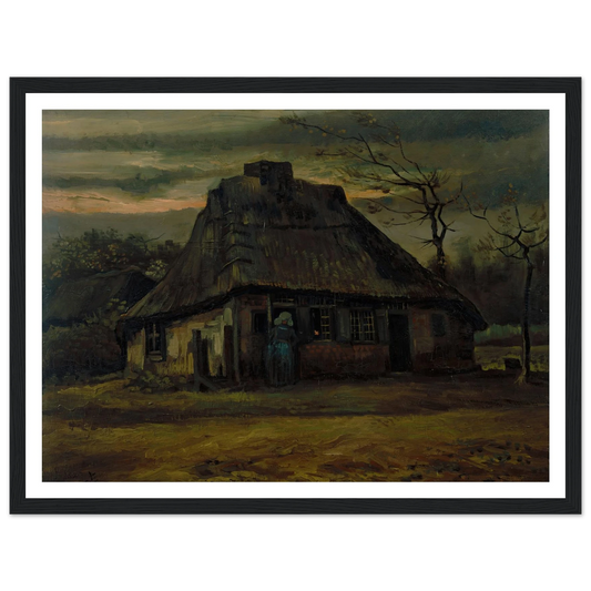 The cottage (1885) Art Print | Vincent van Gogh - Framed Poster - 30x40 cm / 12x16″ - Black frame