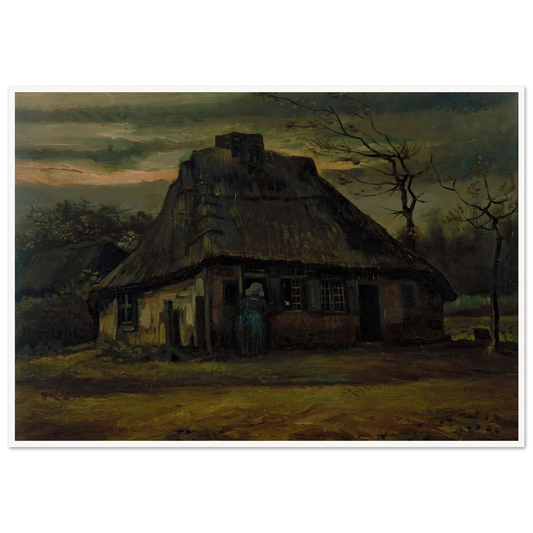 The cottage (1885) Art Print | Vincent van Gogh - Framed Poster - 30x40 cm / 12x16″ - Black frame