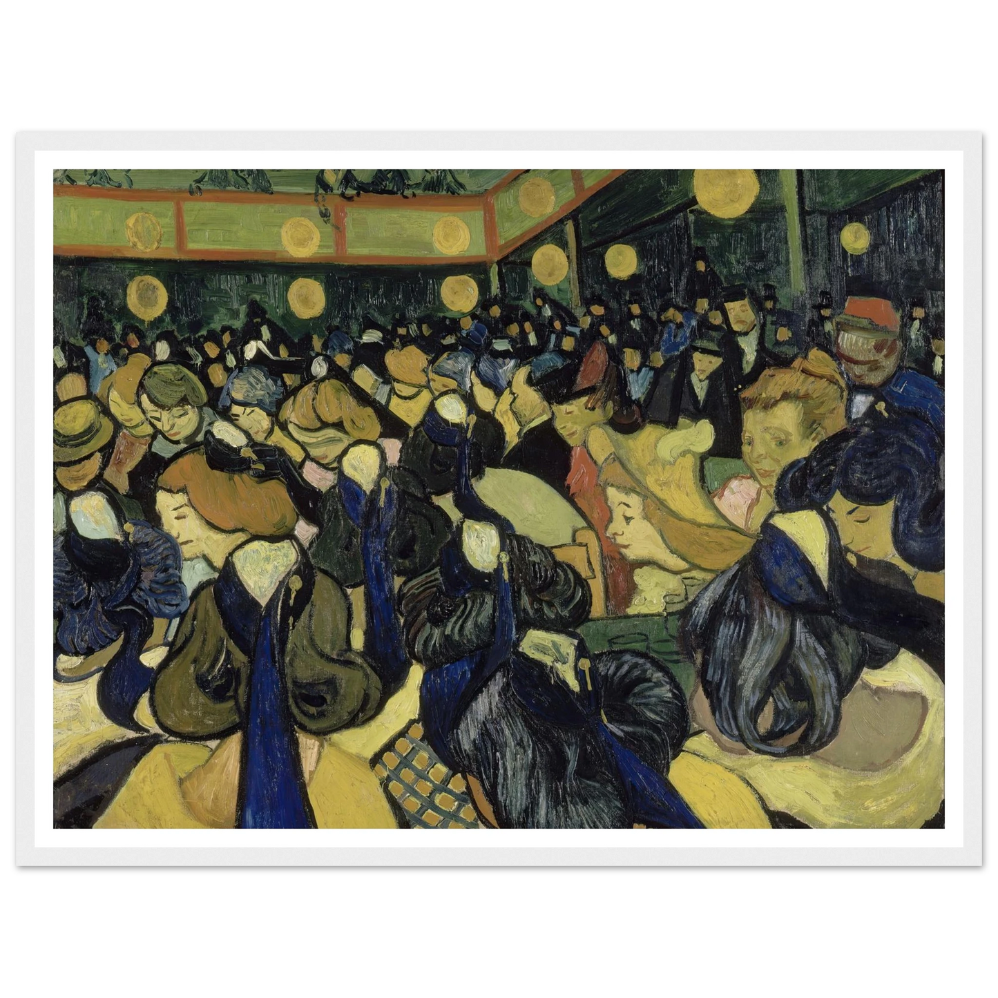 The Dance Hall In Arles (1888) Art Print | Vincent van Gogh - Framed Poster - 30x40 cm / 12x16″ - Black frame