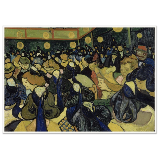 The Dance Hall In Arles (1888) Art Print | Vincent van Gogh - Framed Poster - 30x40 cm / 12x16″ - Black frame