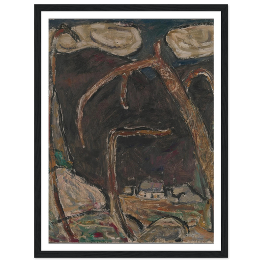 The Dark Mountain, No. 1 (1909) Art Print | Marsden Hartley - Framed Poster - 30x40 cm / 12x16″ - Black frame