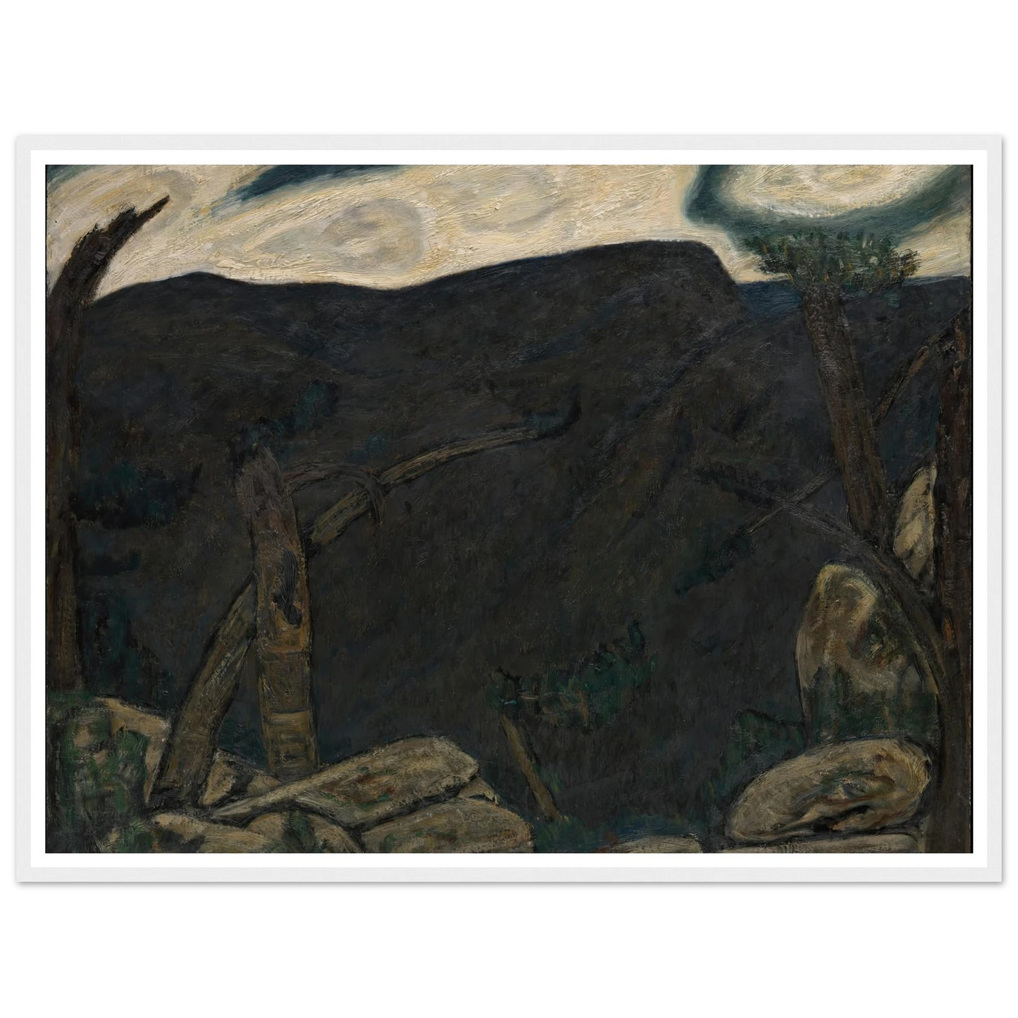 The Dark Mountain, No. 2 (1909) Art Print | Marsden Hartley - Framed Poster - 30x40 cm / 12x16″ - Black frame