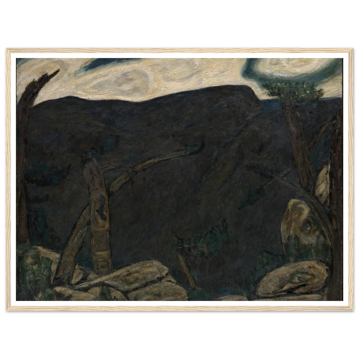 The Dark Mountain, No. 2 (1909) Art Print | Marsden Hartley - Framed Poster - 30x40 cm / 12x16″ - Black frame