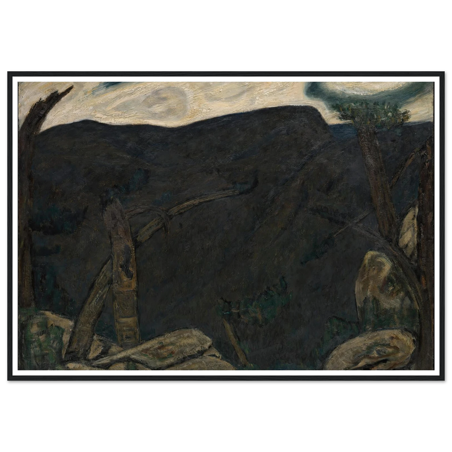 The Dark Mountain, No. 2 (1909) Art Print | Marsden Hartley - Framed Poster - 30x40 cm / 12x16″ - Black frame