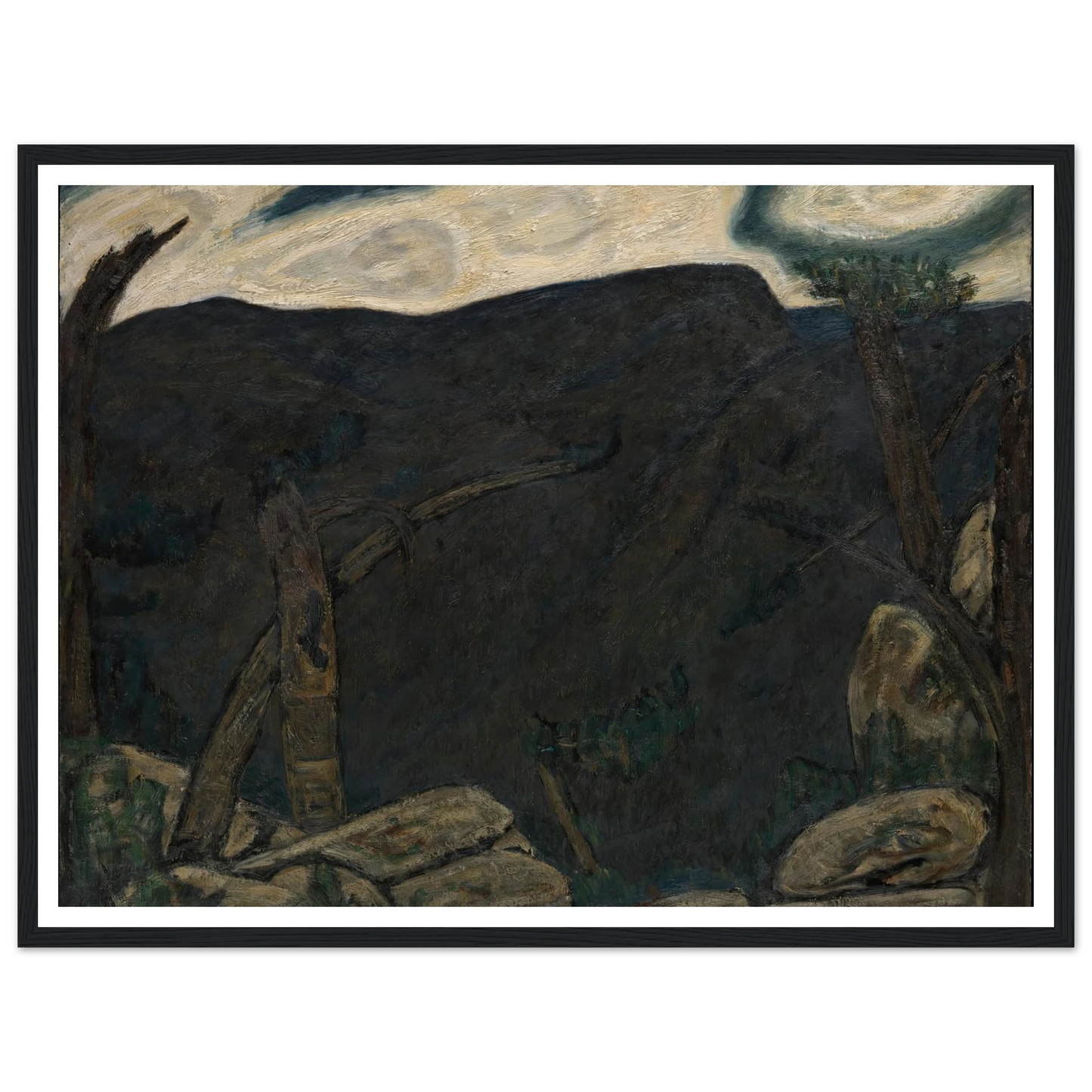 The Dark Mountain, No. 2 (1909) Art Print | Marsden Hartley - Framed Poster - 30x40 cm / 12x16″ - Black frame