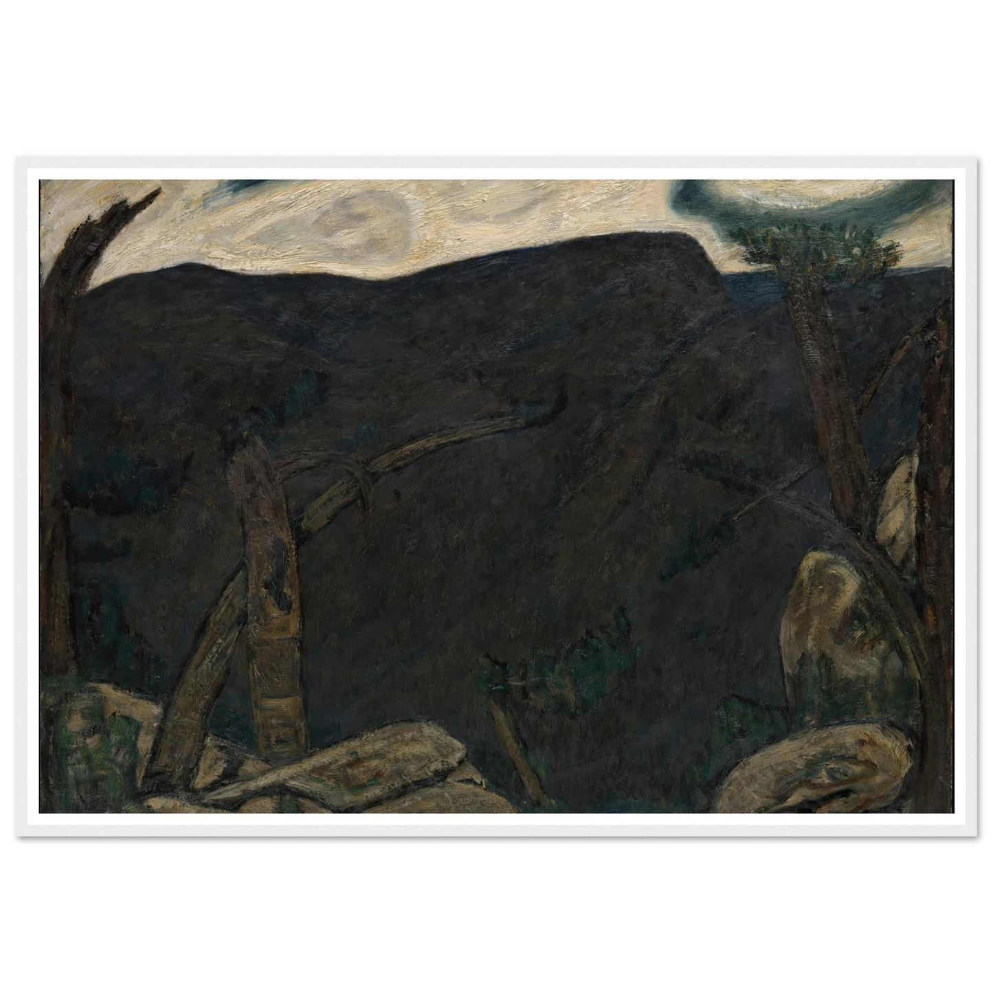 The Dark Mountain, No. 2 (1909) Art Print | Marsden Hartley - Framed Poster - 30x40 cm / 12x16″ - Black frame