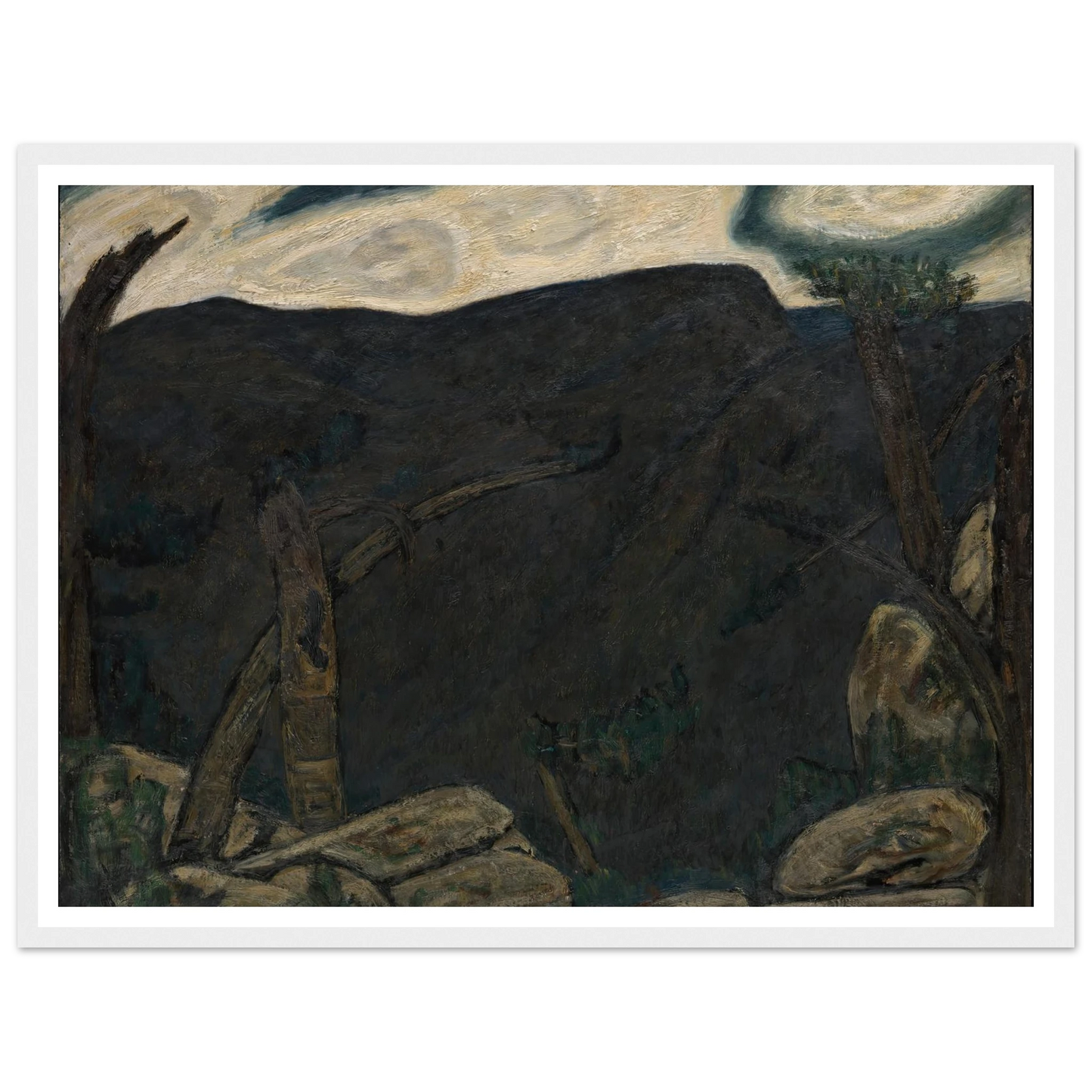 The Dark Mountain, No. 2 (1909) Art Print | Marsden Hartley - Framed Poster - 30x40 cm / 12x16″ - Black frame