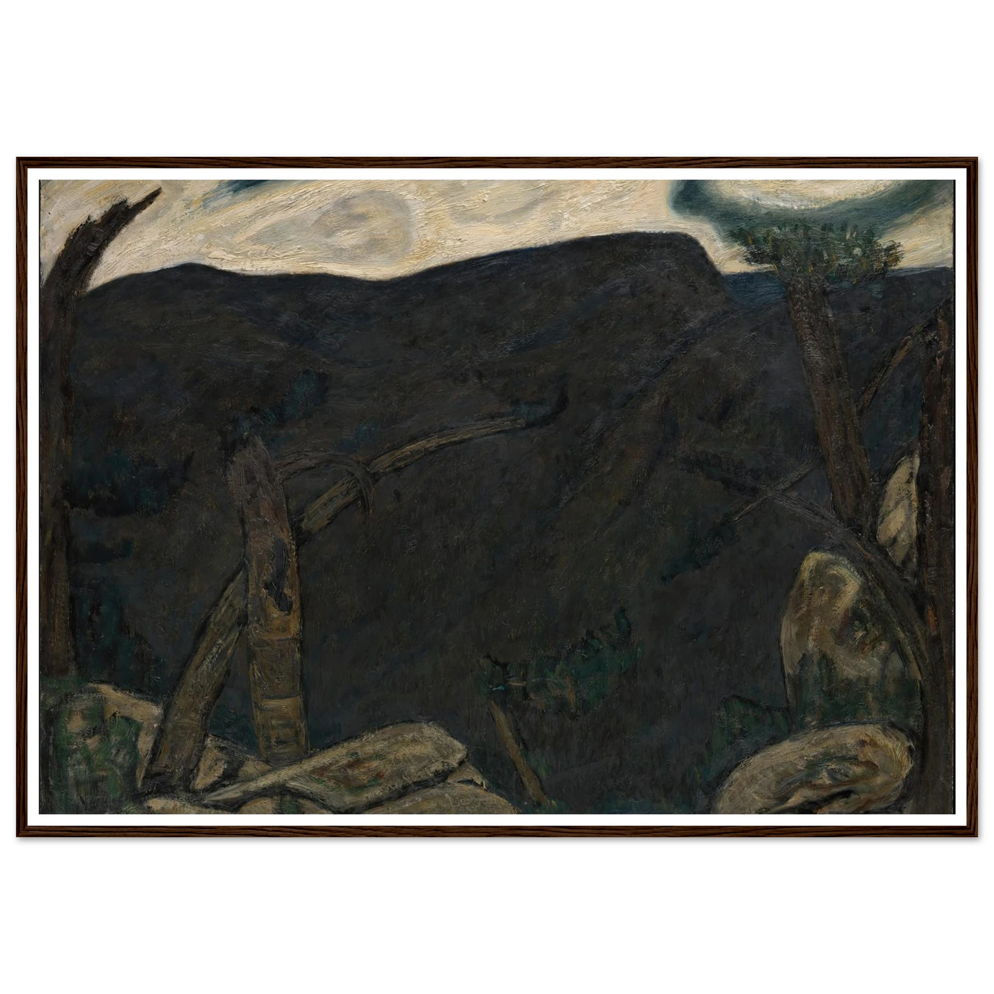 The Dark Mountain, No. 2 (1909) Art Print | Marsden Hartley - Framed Poster - 30x40 cm / 12x16″ - Black frame