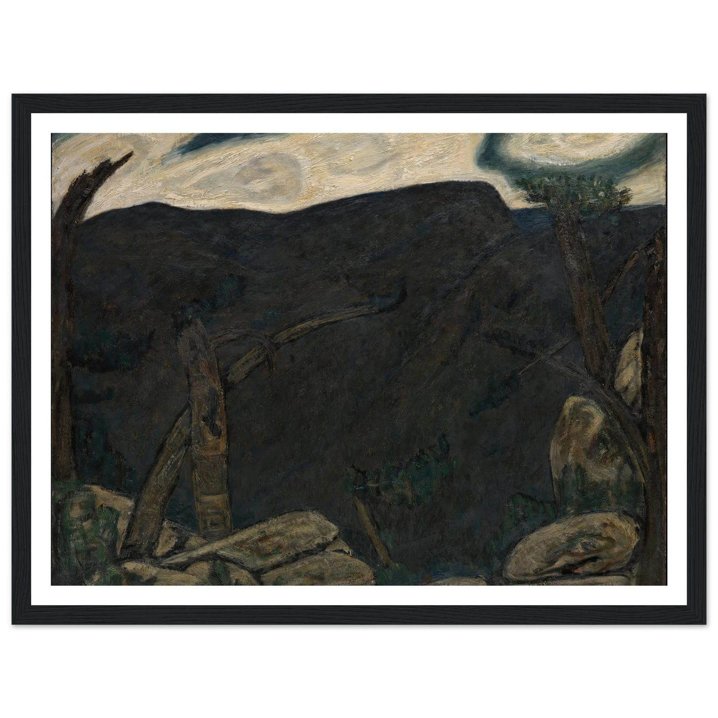 The Dark Mountain, No. 2 (1909) Art Print | Marsden Hartley - Framed Poster - 30x40 cm / 12x16″ - Black frame