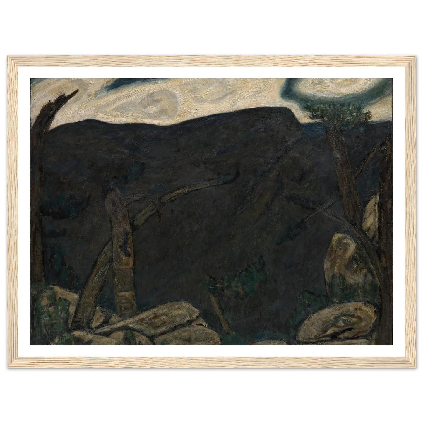The Dark Mountain, No. 2 (1909) Art Print | Marsden Hartley - Framed Poster - 30x40 cm / 12x16″ - Black frame
