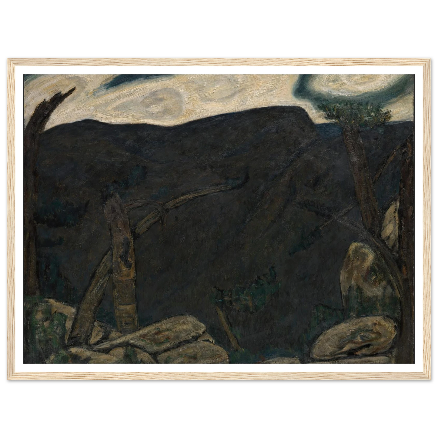 The Dark Mountain, No. 2 (1909) Art Print | Marsden Hartley - Framed Poster - 30x40 cm / 12x16″ - Black frame