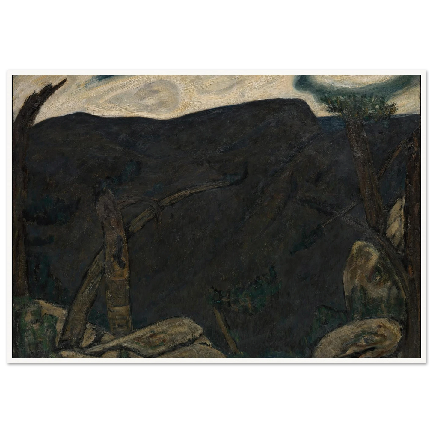The Dark Mountain, No. 2 (1909) Art Print | Marsden Hartley - Framed Poster - 30x40 cm / 12x16″ - Black frame
