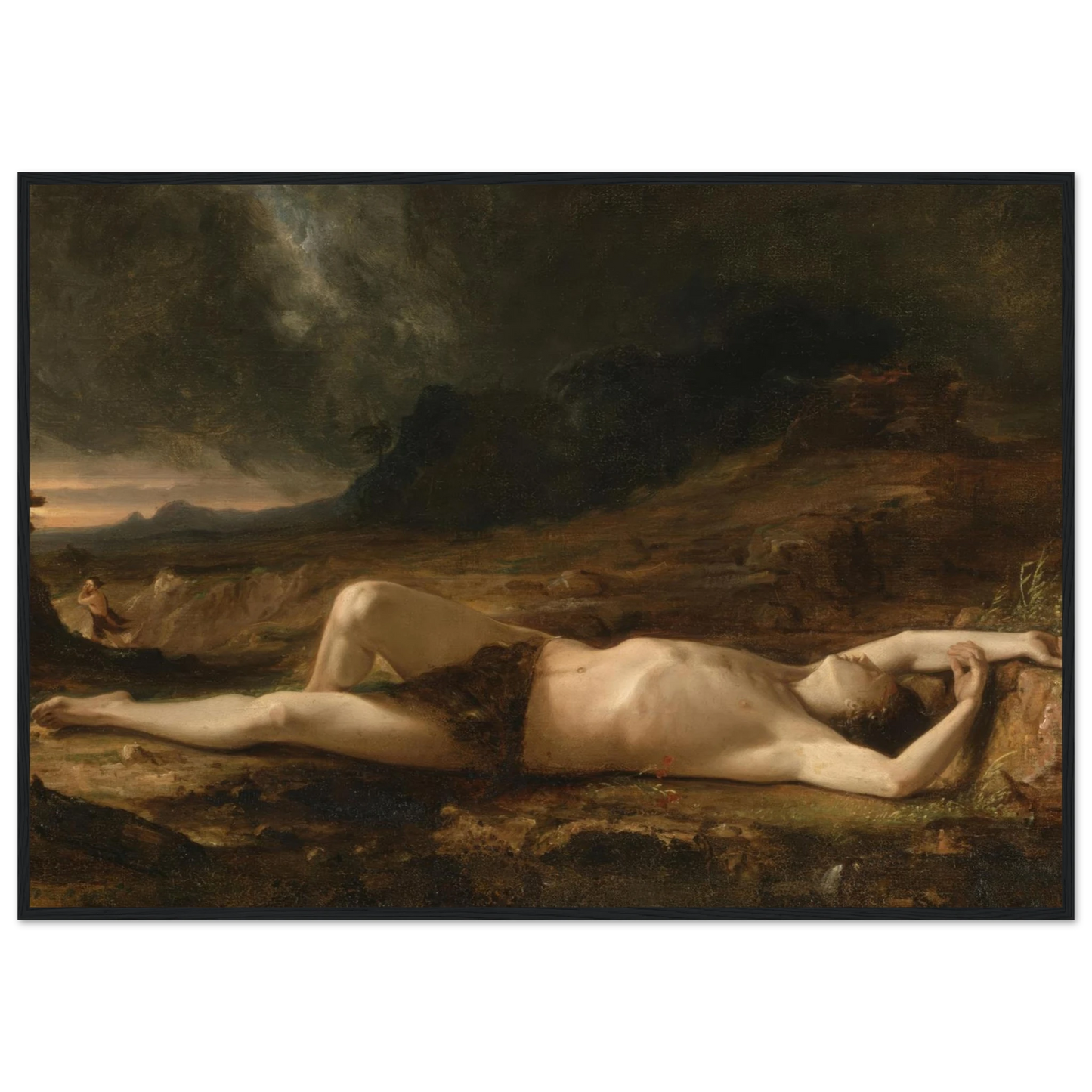 The Dead Abel (1832) Art Print | Thomas Cole - Framed Poster - 30x40 cm / 12x16″ - Black frame