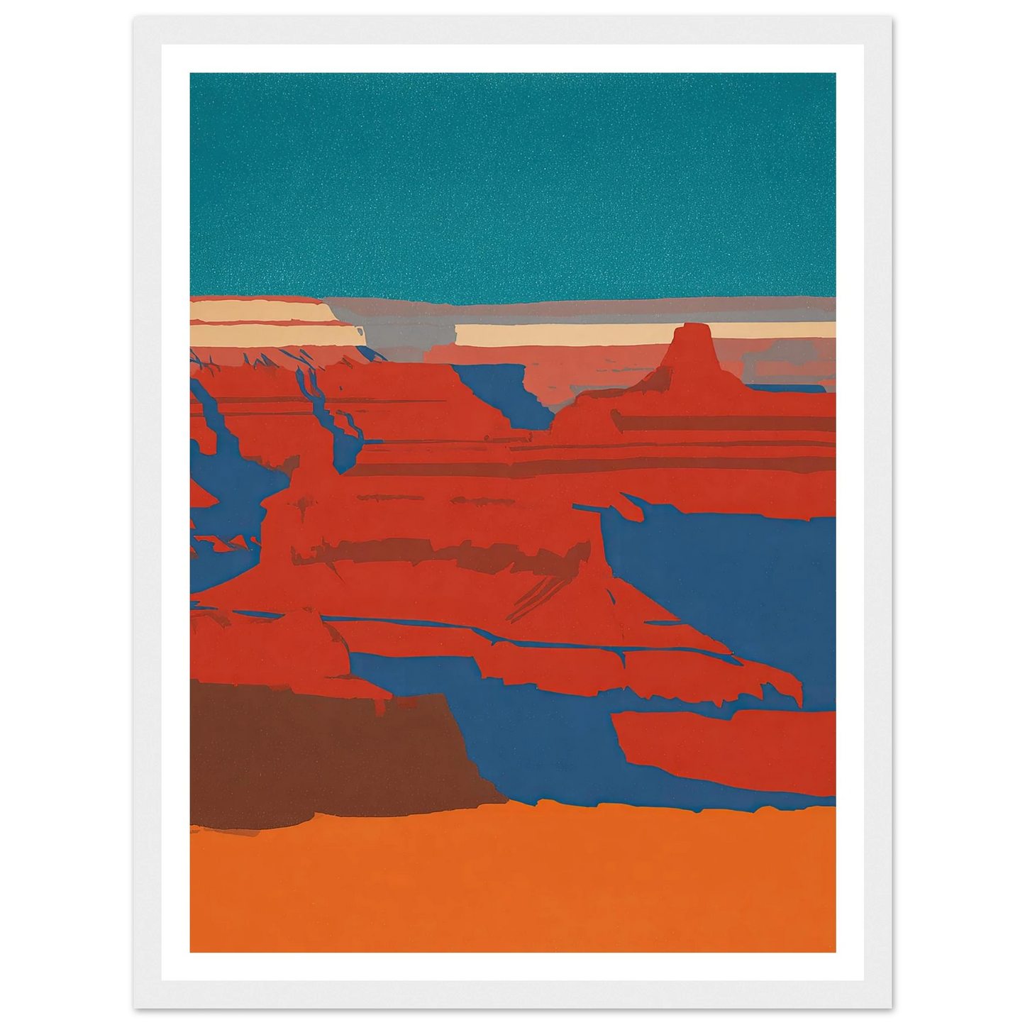 The Deep Blue Chasm - Framed Poster - 30x40 cm / 12x16″ - Black frame