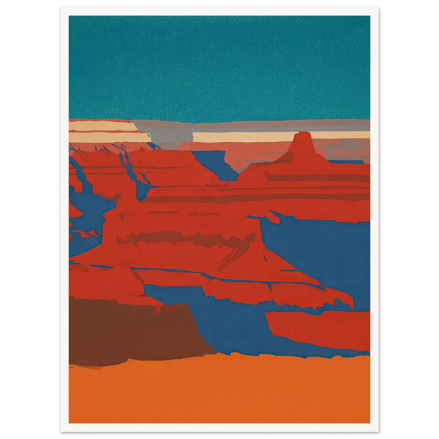 The Deep Blue Chasm - Framed Poster - 30x40 cm / 12x16″ - Black frame