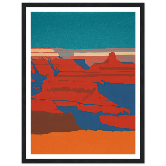 The Deep Blue Chasm - Framed Poster - 30x40 cm / 12x16″ - Black frame