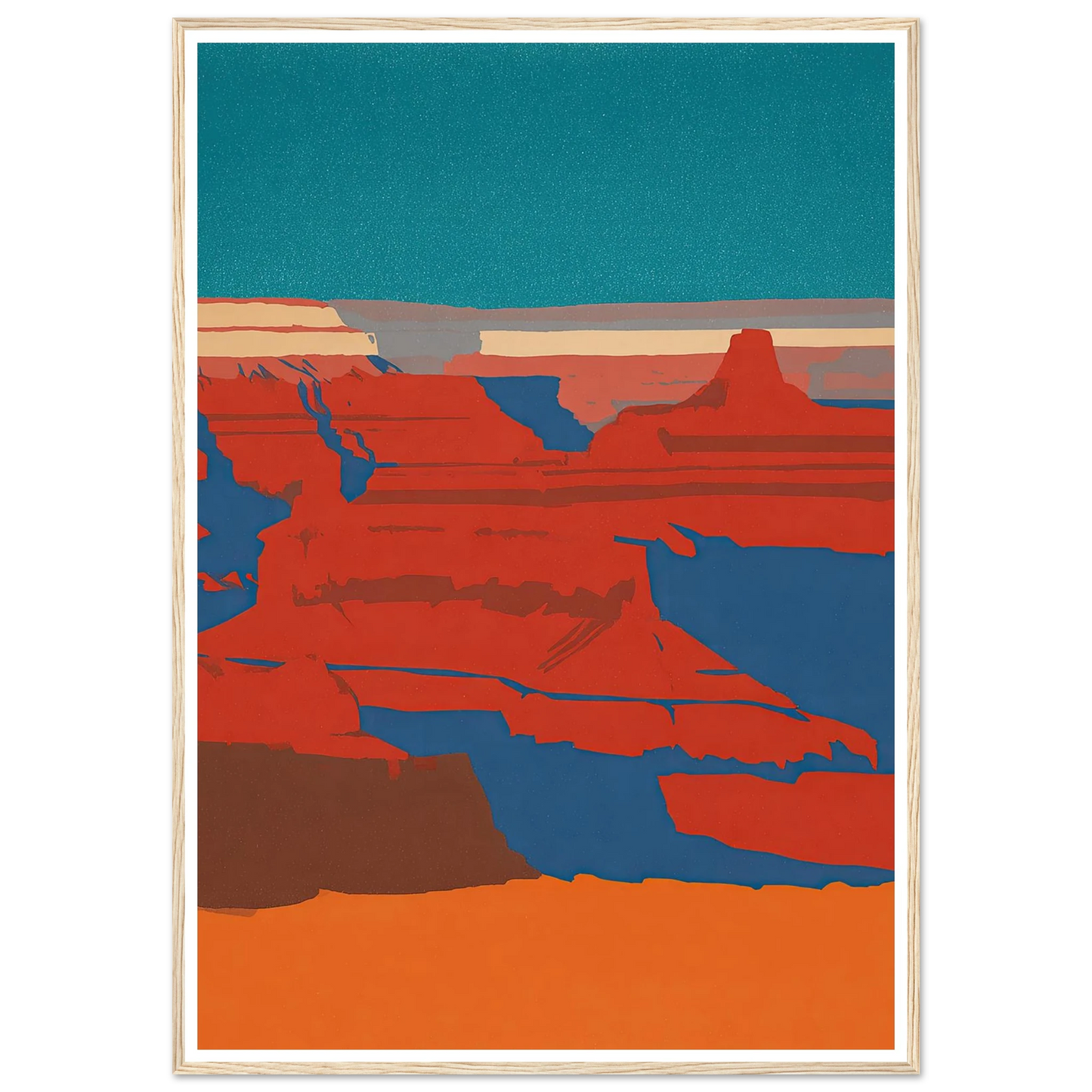 The Deep Blue Chasm - Framed Poster - 30x40 cm / 12x16″ - Black frame