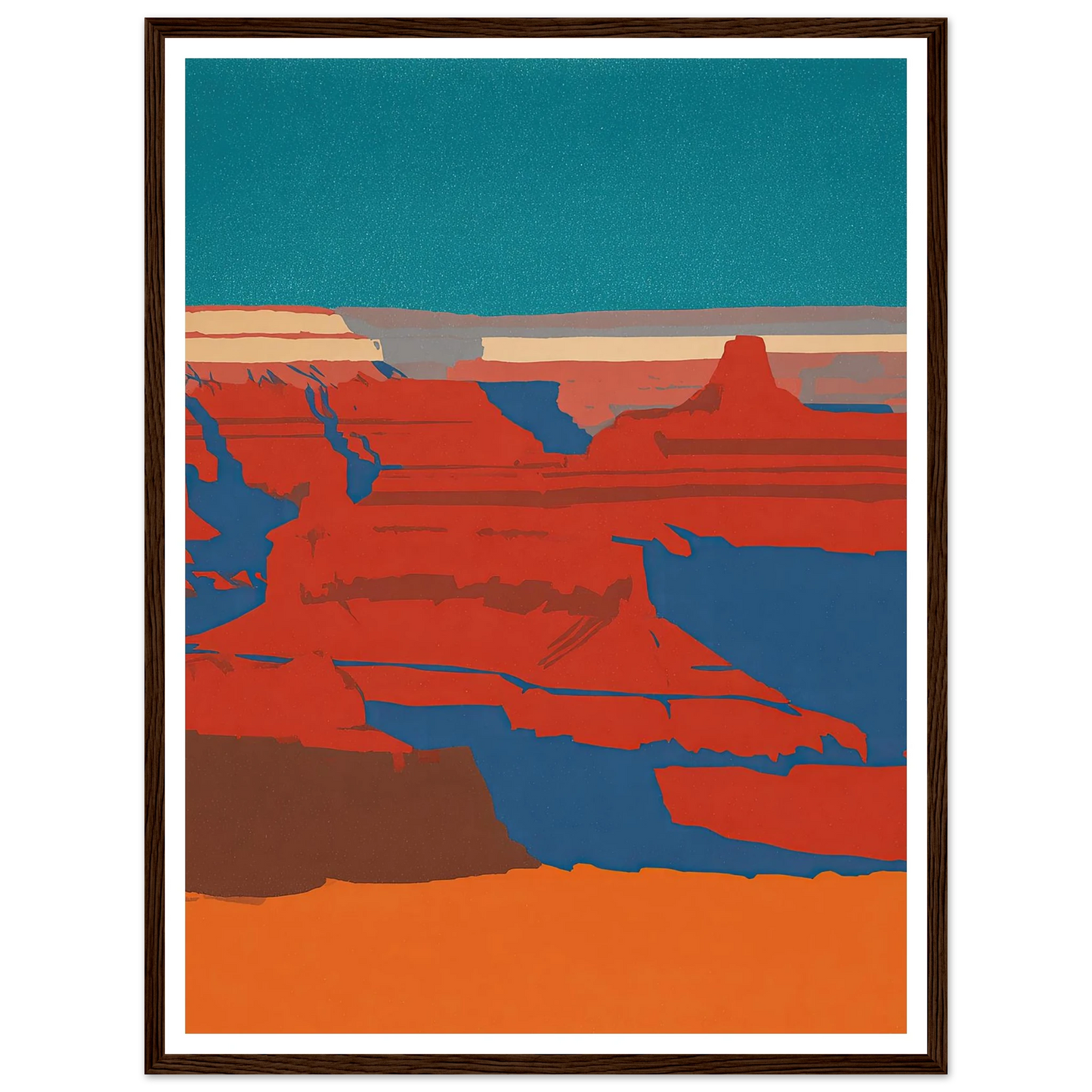 The Deep Blue Chasm - Framed Poster - 30x40 cm / 12x16″ - Black frame