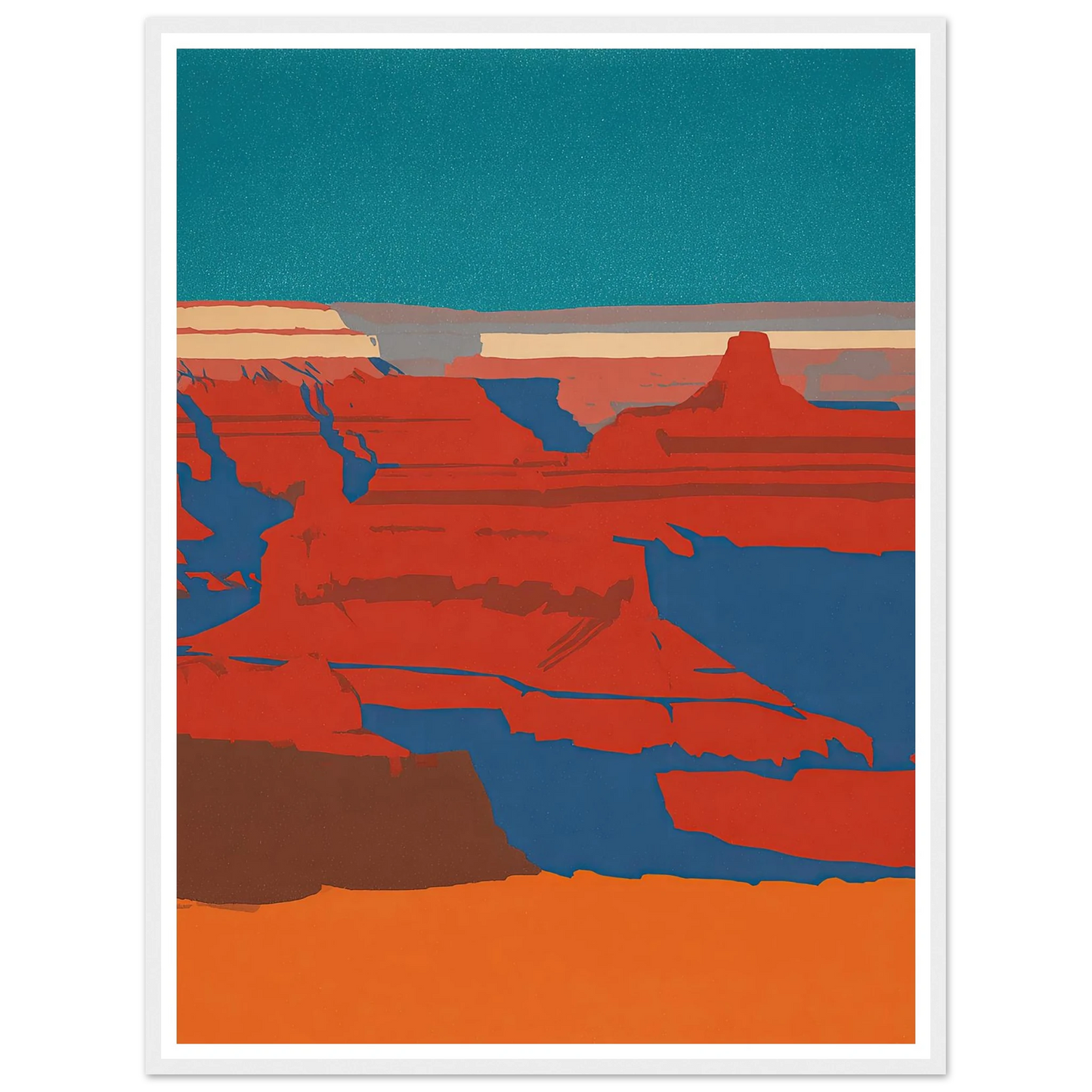 The Deep Blue Chasm - Framed Poster - 30x40 cm / 12x16″ - Black frame