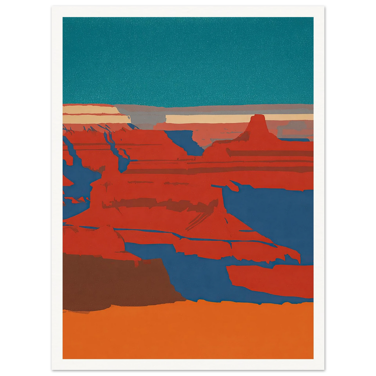 The Deep Blue Chasm - Framed Poster - 30x40 cm / 12x16″ - Black frame
