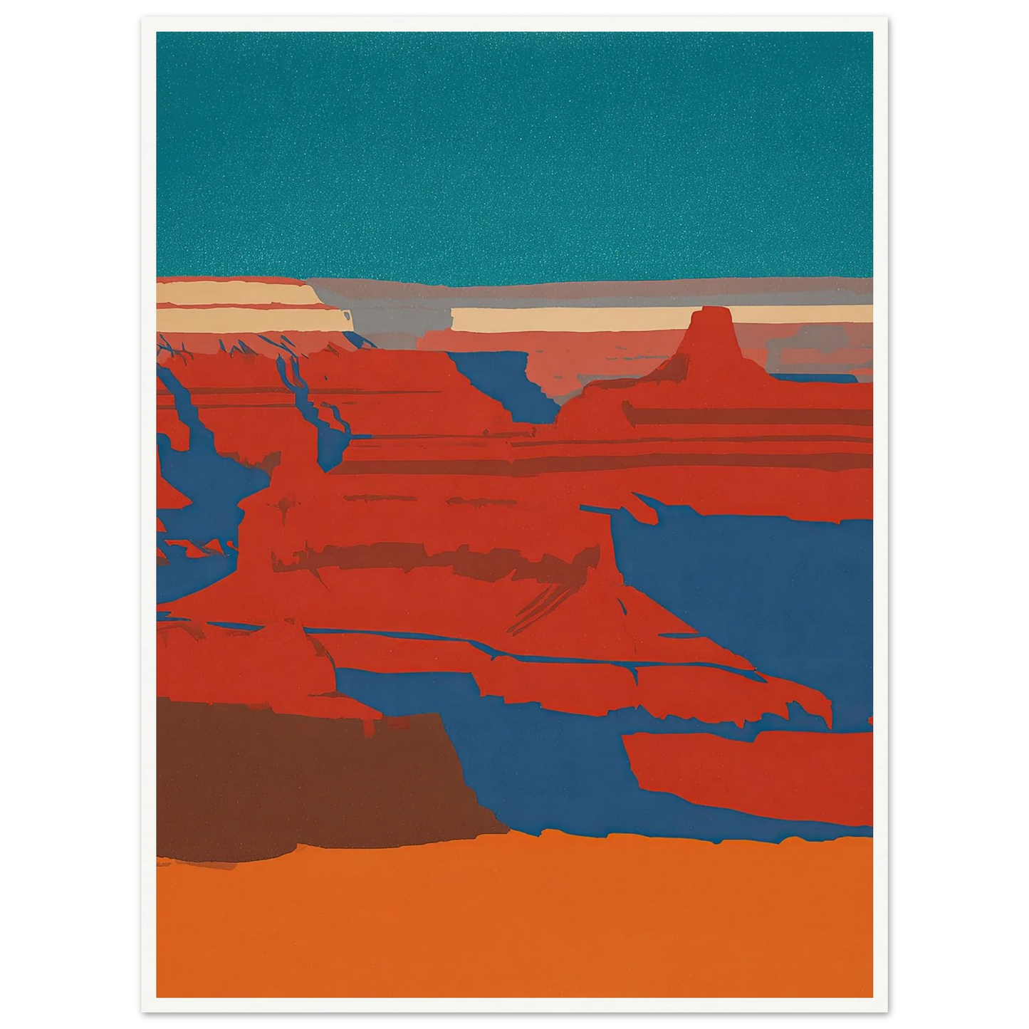 The Deep Blue Chasm - Framed Poster - 30x40 cm / 12x16″ - Black frame