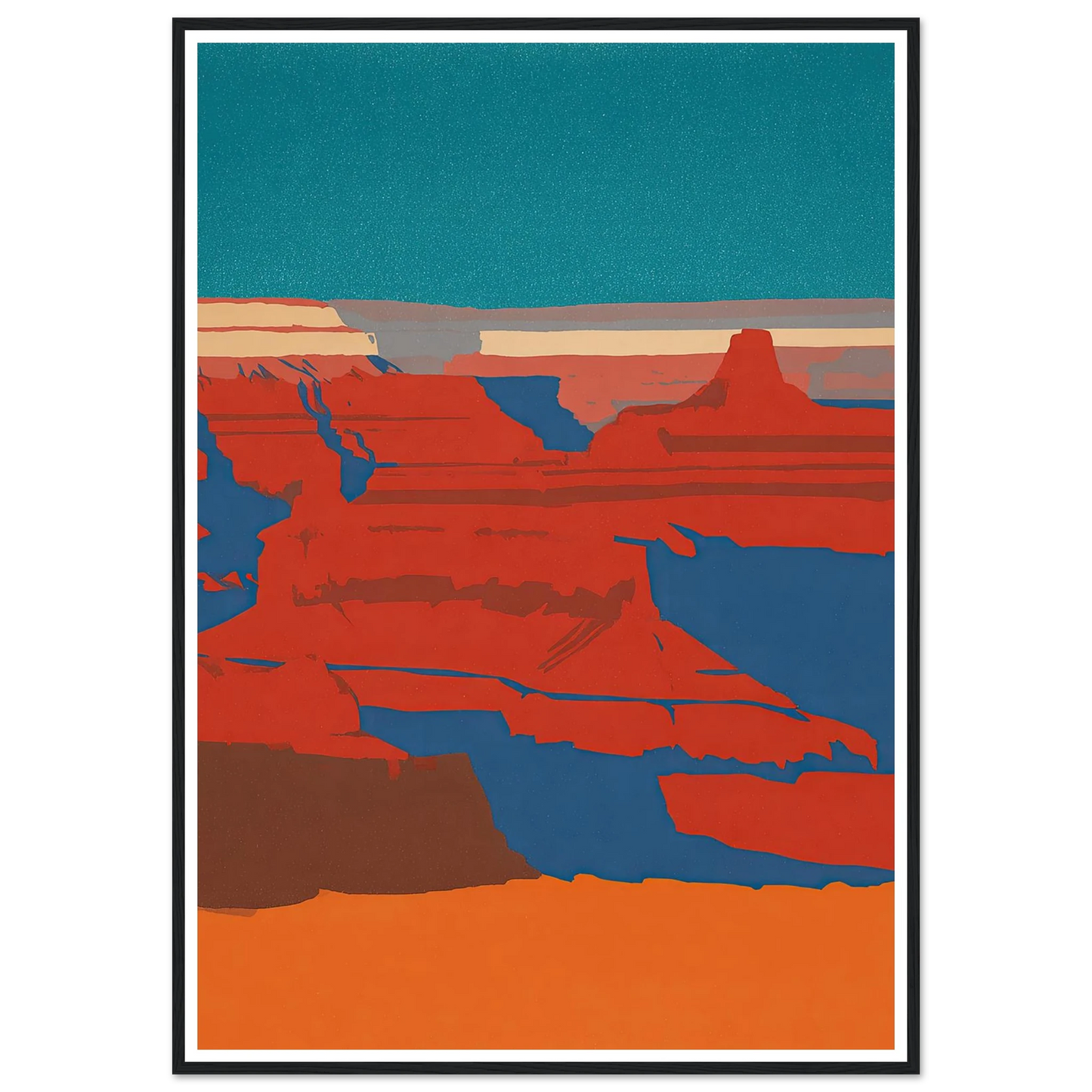 The Deep Blue Chasm - Framed Poster - 30x40 cm / 12x16″ - Black frame