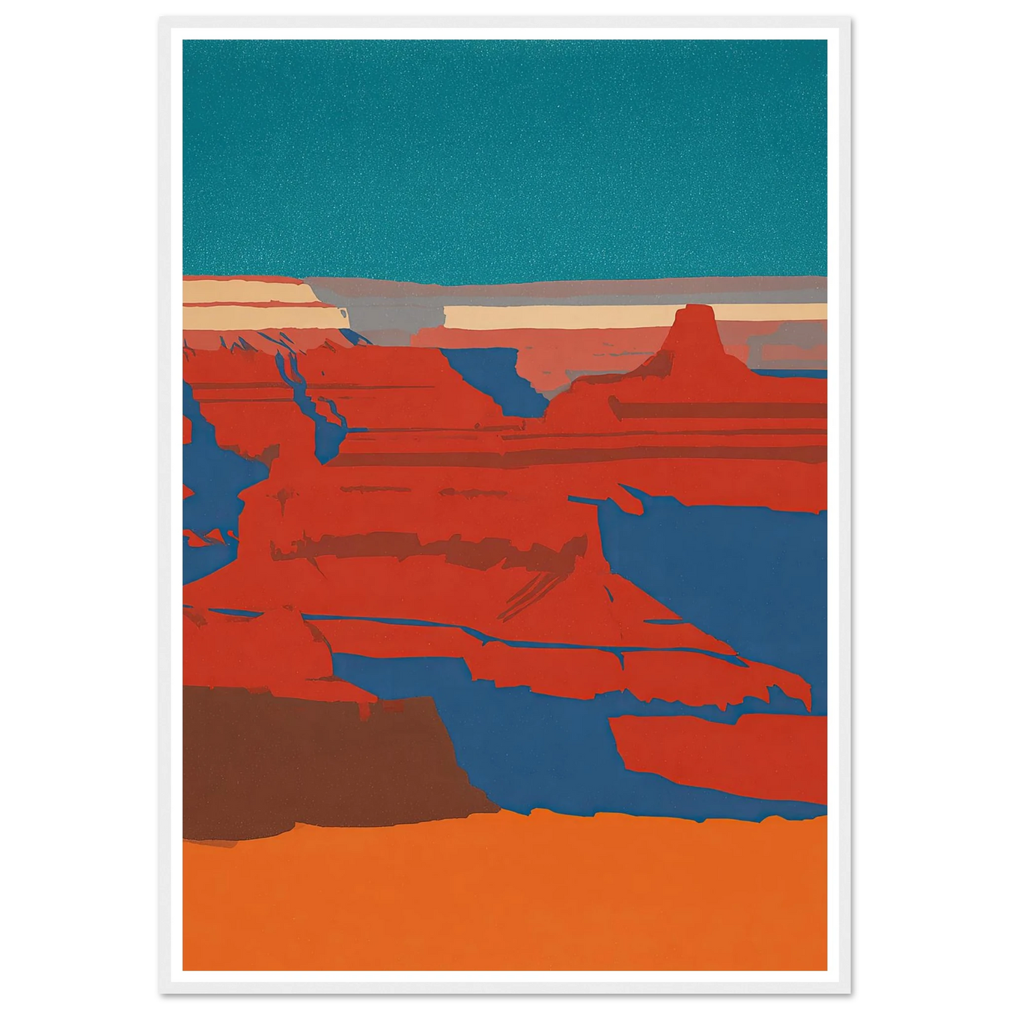 The Deep Blue Chasm - Framed Poster - 30x40 cm / 12x16″ - Black frame