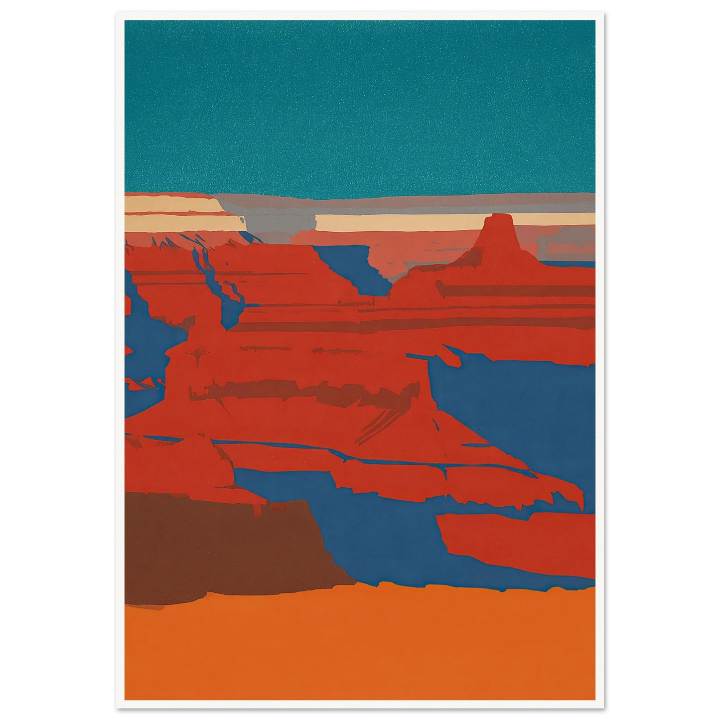 The Deep Blue Chasm - Framed Poster - 30x40 cm / 12x16″ - Black frame