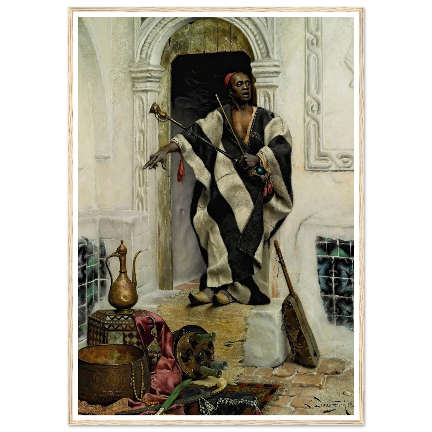 The Della’l, Cairo (1883) Art Print | Ludwig Deutsch - Framed Poster - 30x40 cm / 12x16″ - Black frame