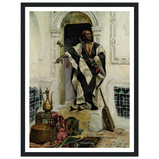 The Della’l, Cairo (1883) Art Print | Ludwig Deutsch - Framed Poster - 30x40 cm / 12x16″ - Black frame