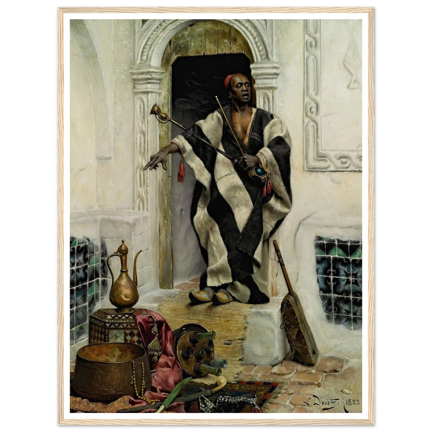 The Della’l, Cairo (1883) Art Print | Ludwig Deutsch - Framed Poster - 30x40 cm / 12x16″ - Black frame