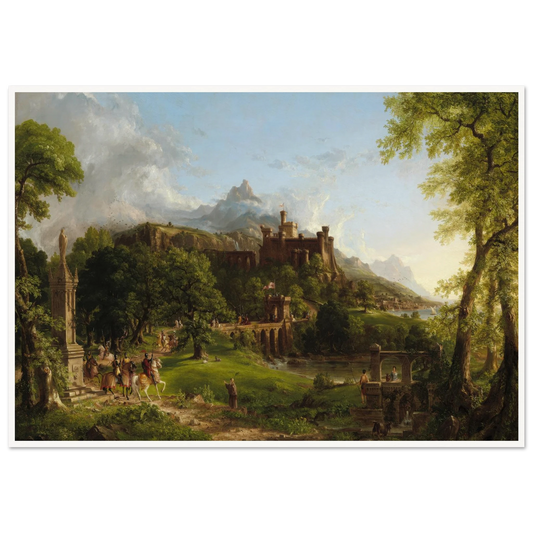 The Departure (1837) Art Print | Thomas Cole - Framed Poster - 30x40 cm / 12x16″ - Black frame