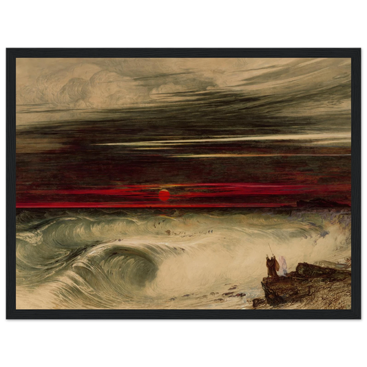 The Destruction of Pharaoh’s Host (1836) Art Print | John Martin - Framed Poster - 30x40 cm / 12x16″ - Black frame