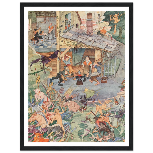 The Devil beaten Three Times - Framed Poster - 30x40 cm / 12x16″ - Black frame