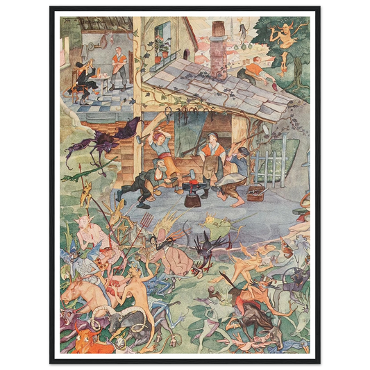 The Devil beaten Three Times - Framed Poster - 30x40 cm / 12x16″ - Black frame