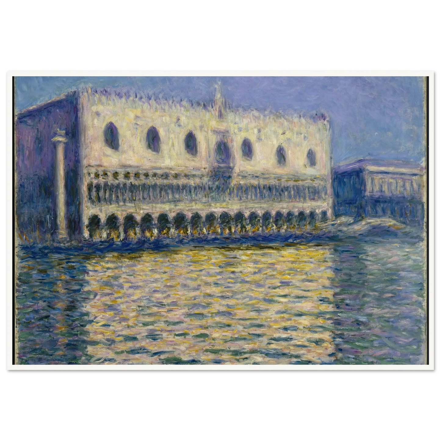 The Doges Palace (Le Palais ducal) Art Print | Claude Monet - Framed Poster - 30x40 cm / 12x16″ - Black frame