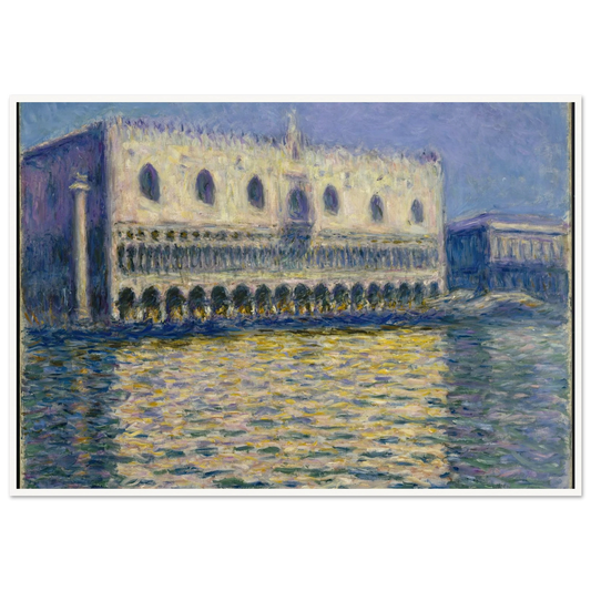 The Doges Palace (Le Palais ducal) Art Print | Claude Monet - Framed Poster - 30x40 cm / 12x16″ - Black frame