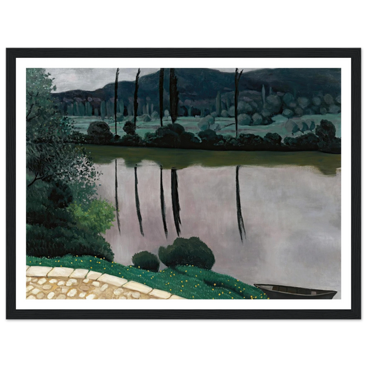 The Dordogne In Vitrac (1925) Art Print | Felix Vallotton - Framed Poster - 30x40 cm / 12x16″ - Black frame