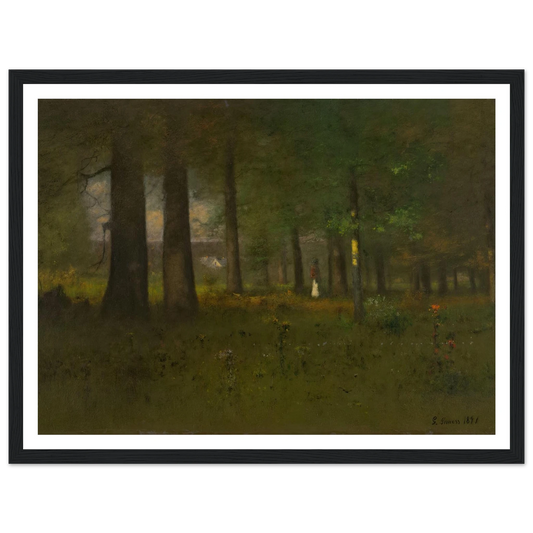 The Edge of the Forest (1891) Art Print | George Inness - Framed Poster - 30x40 cm / 12x16″ - Black frame